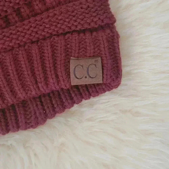 NWOT C.C Acrylic Knit Beanie - Picture 2 of 4